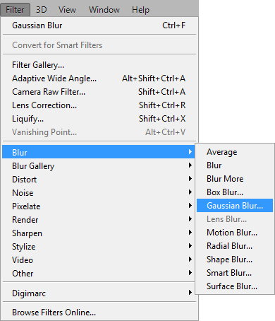 Gaussian-Blur-Menu