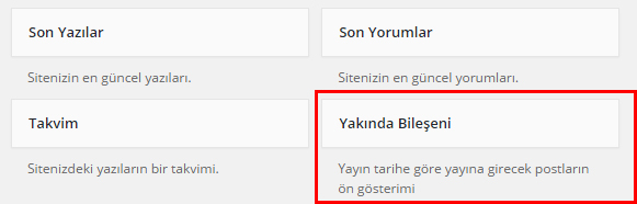 WordPress Gelecek Yazılar Plugin